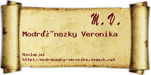 Modránszky Veronika névjegykártya