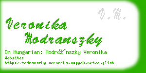 veronika modranszky business card